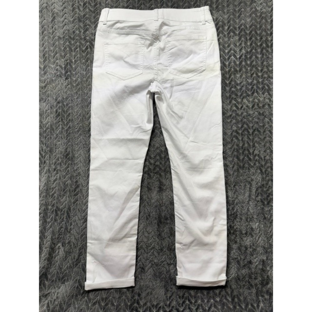 No Boundaries Womens White Cropped Skinny Jeans High Rise Size 9 NWT 0399 - Picture 2 of 5